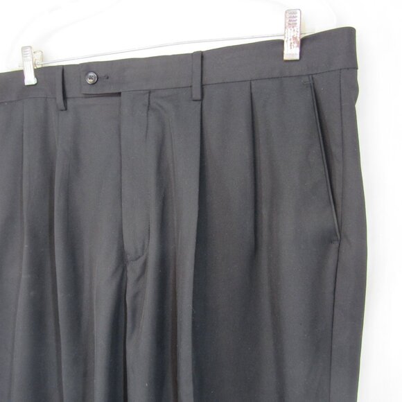Alan Flusser Golf Men's Black Roll Cuff Pleated Front Golf Pant Size 38X34 - Picture 3 of 11